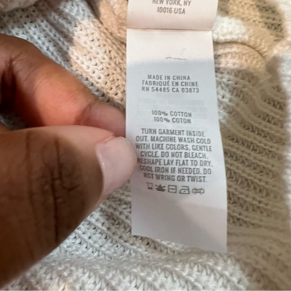 Aerie Long Sleeve Ivory White Knitted Half Button Up Pullover Sweater size XS - Picture 6 of 11